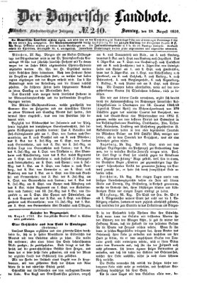 Der Bayerische Landbote Sonntag 28. August 1859