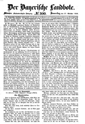 Der Bayerische Landbote Donnerstag 27. Oktober 1859