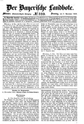 Der Bayerische Landbote Sonntag 6. November 1859