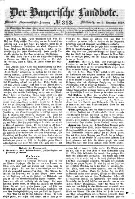 Der Bayerische Landbote Mittwoch 9. November 1859