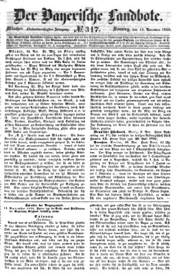 Der Bayerische Landbote Sonntag 13. November 1859