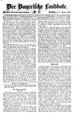 Der Bayerische Landbote Samstag 7. Januar 1860