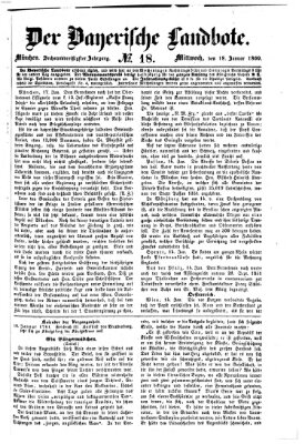 Der Bayerische Landbote Mittwoch 18. Januar 1860