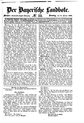 Der Bayerische Landbote Sonntag 22. Januar 1860