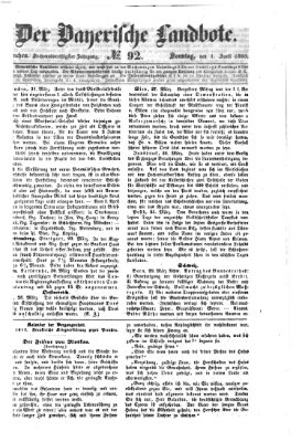 Der Bayerische Landbote Sonntag 1. April 1860