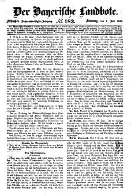 Der Bayerische Landbote Sonntag 1. Juli 1860