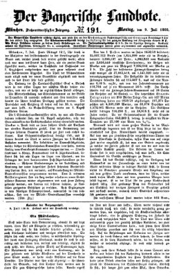 Der Bayerische Landbote Montag 9. Juli 1860