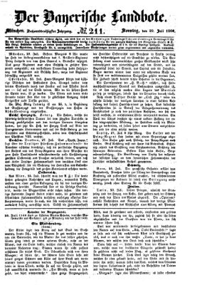 Der Bayerische Landbote Sonntag 29. Juli 1860