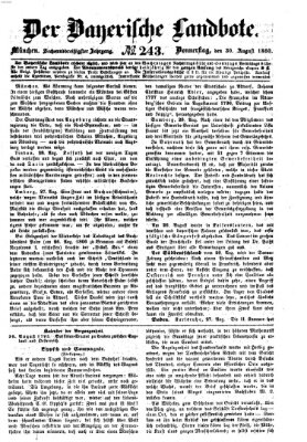 Der Bayerische Landbote Donnerstag 30. August 1860