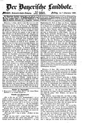 Der Bayerische Landbote Freitag 7. September 1860