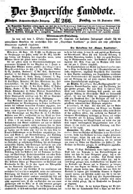 Der Bayerische Landbote Samstag 22. September 1860