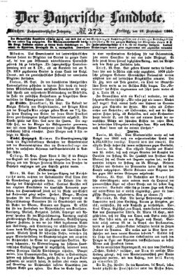 Der Bayerische Landbote Freitag 28. September 1860