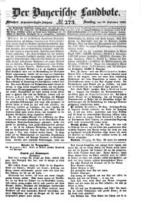 Der Bayerische Landbote Samstag 29. September 1860