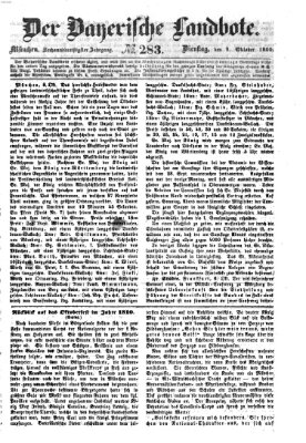 Der Bayerische Landbote Dienstag 9. Oktober 1860