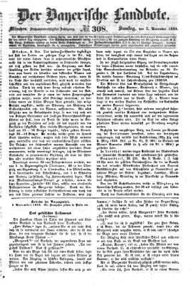 Der Bayerische Landbote Samstag 3. November 1860