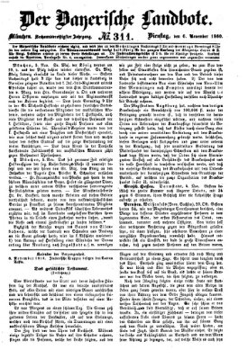 Der Bayerische Landbote Dienstag 6. November 1860