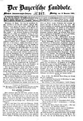 Der Bayerische Landbote Montag 12. November 1860