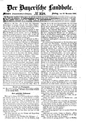 Der Bayerische Landbote Freitag 23. November 1860