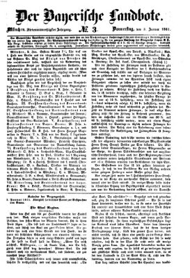 Der Bayerische Landbote Donnerstag 3. Januar 1861