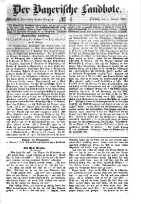 Der Bayerische Landbote Freitag 4. Januar 1861