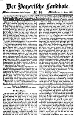 Der Bayerische Landbote Mittwoch 16. Januar 1861