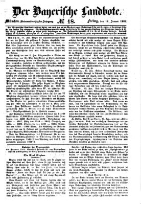 Der Bayerische Landbote Freitag 18. Januar 1861