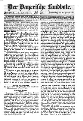 Der Bayerische Landbote Donnerstag 24. Januar 1861