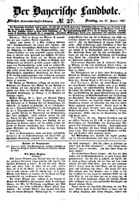 Der Bayerische Landbote Sonntag 27. Januar 1861