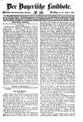 Der Bayerische Landbote Dienstag 29. Januar 1861