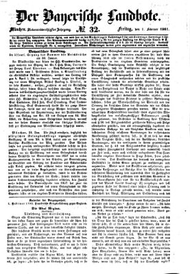 Der Bayerische Landbote Freitag 1. Februar 1861