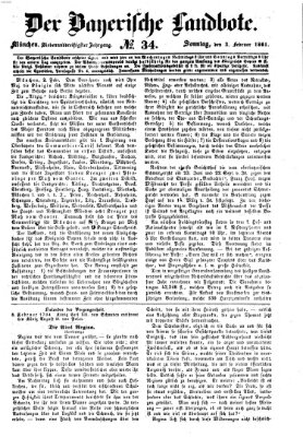 Der Bayerische Landbote Sonntag 3. Februar 1861