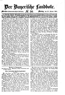 Der Bayerische Landbote Montag 25. Februar 1861