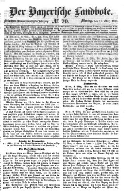 Der Bayerische Landbote Montag 11. März 1861