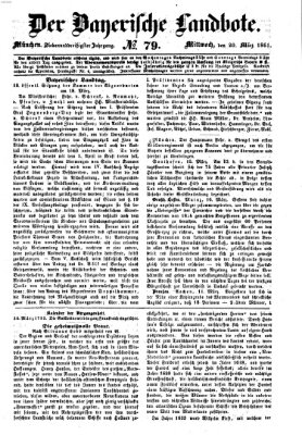 Der Bayerische Landbote Mittwoch 20. März 1861