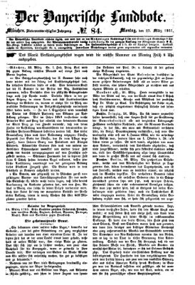 Der Bayerische Landbote Montag 25. März 1861