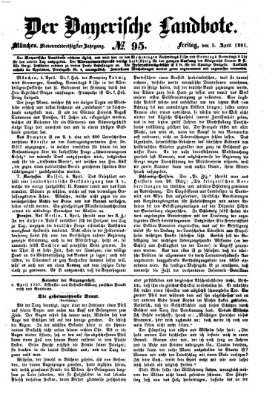 Der Bayerische Landbote Freitag 5. April 1861