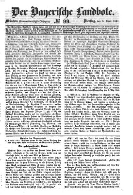 Der Bayerische Landbote Dienstag 9. April 1861