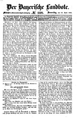 Der Bayerische Landbote Donnerstag 18. April 1861