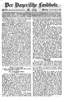 Der Bayerische Landbote Montag 22. April 1861