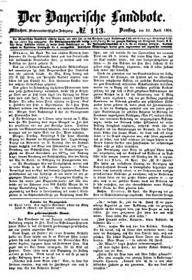 Der Bayerische Landbote Dienstag 23. April 1861