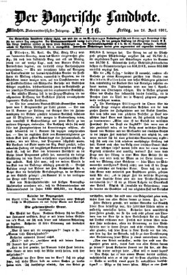 Der Bayerische Landbote Freitag 26. April 1861