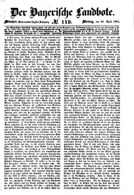 Der Bayerische Landbote Montag 29. April 1861