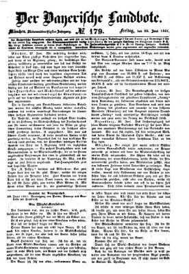 Der Bayerische Landbote Freitag 28. Juni 1861