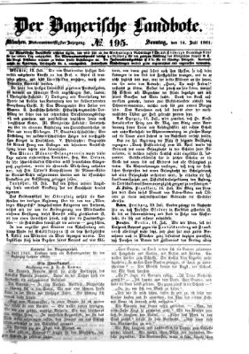 Der Bayerische Landbote Sonntag 14. Juli 1861