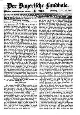 Der Bayerische Landbote Sonntag 21. Juli 1861