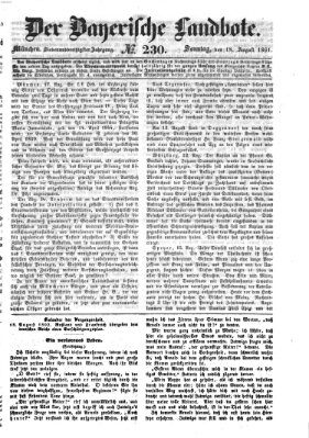 Der Bayerische Landbote Sonntag 18. August 1861