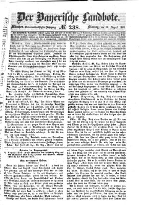 Der Bayerische Landbote Montag 26. August 1861