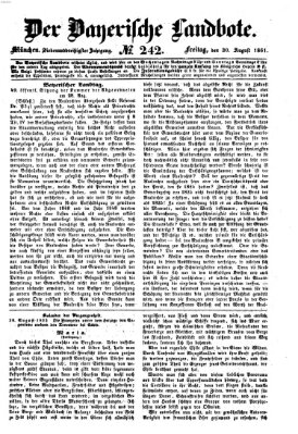 Der Bayerische Landbote Freitag 30. August 1861