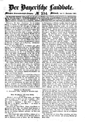 Der Bayerische Landbote Mittwoch 11. September 1861