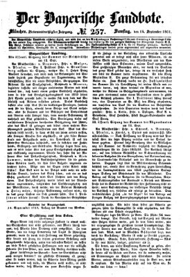 Der Bayerische Landbote Samstag 14. September 1861